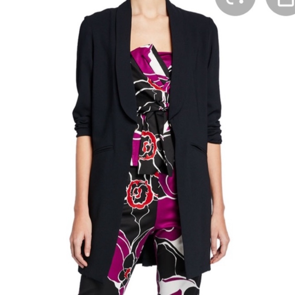 EUC Trina Turk • Critic Long Blazer Black Size 6